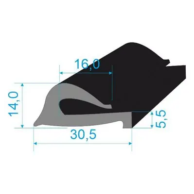 Značkový VEGUM 2678/3800 Pryžové těsnění Odběr možný pouze po kusech. 1 ks = 1,4 kg